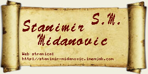 Stanimir Midanović vizit kartica